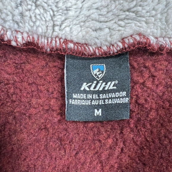 KUHL Hoodie Sherpa Jacket Full Zip Alfpaca Fleece Maroon Women’s Sz Small - Picture 6 of 9